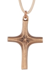 550 - Bronze Cross with leather strap